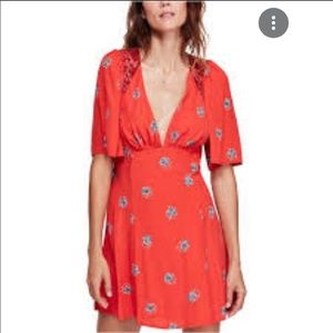 Free People Mockingbird Embroidered Mesh Dress